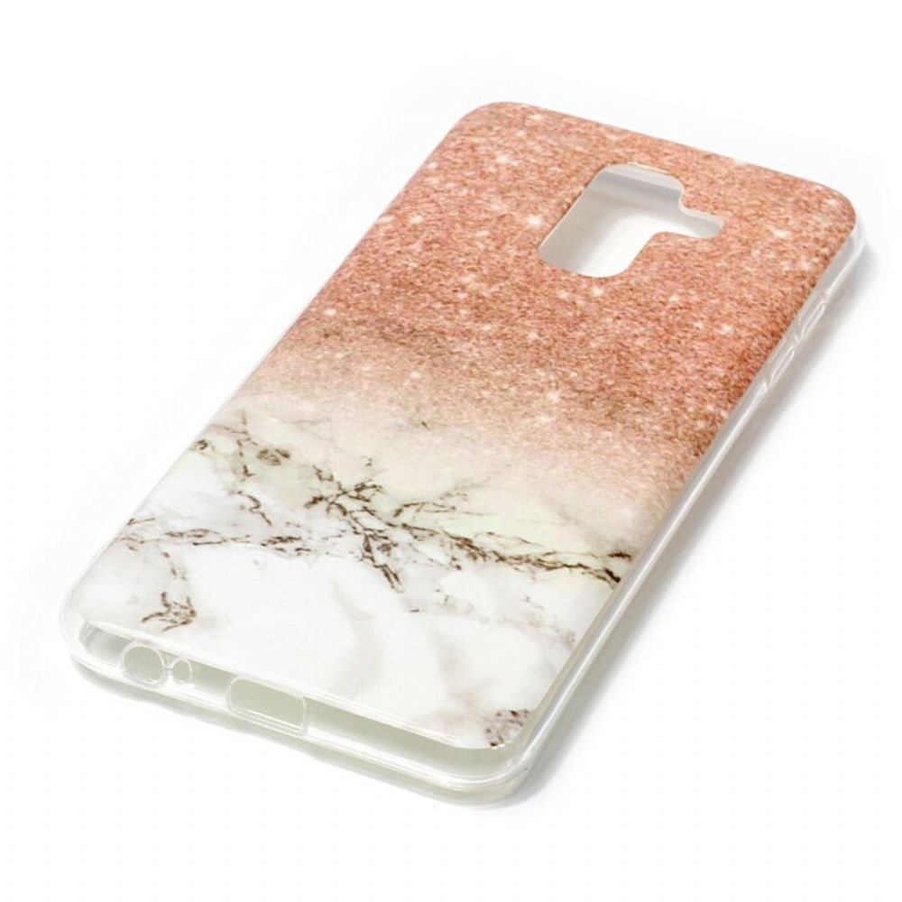 Hoesje voor Samsung Galaxy A6 Plus Glitter Marmer