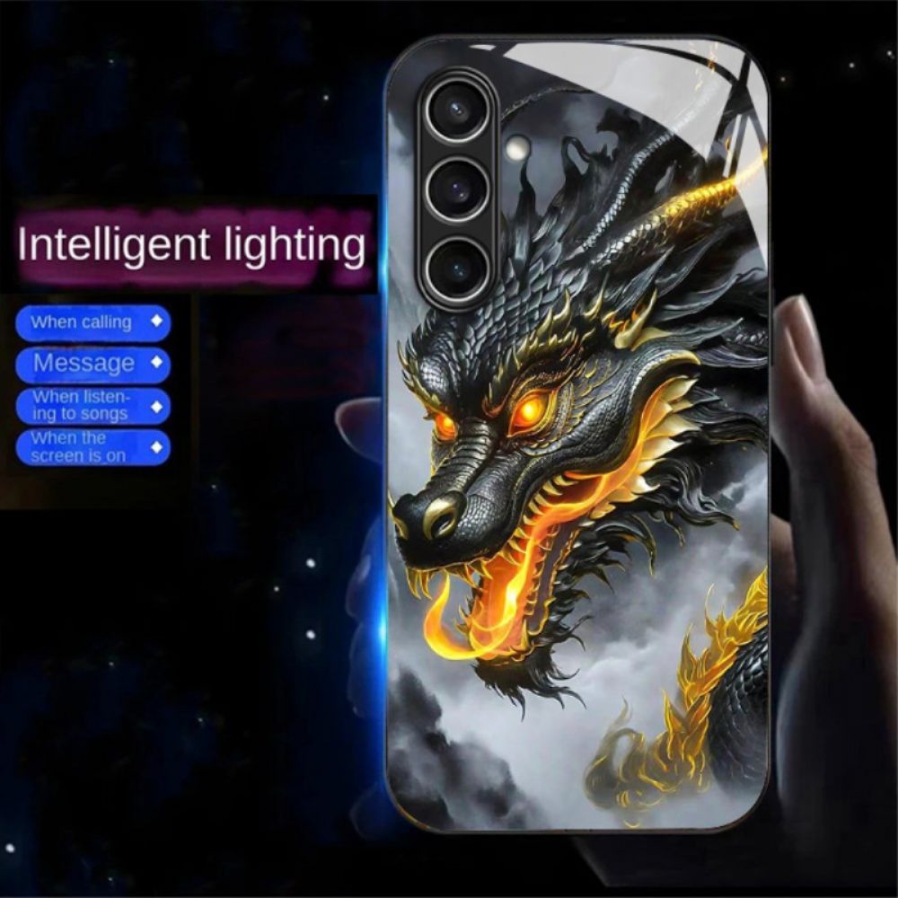 Case Hoesje Samsung Galaxy A16 5g Telefoonhoesje Bel Flash-serie Black Dragon