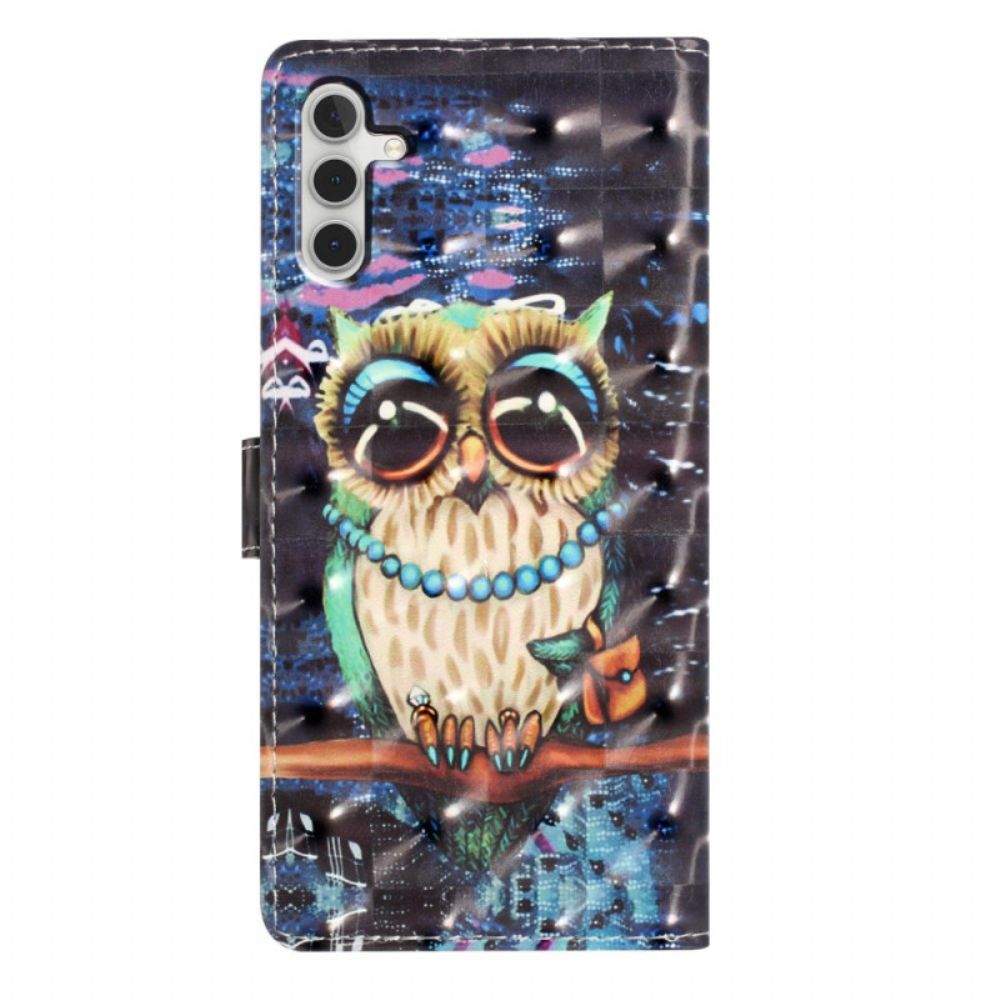 Flip Case Leren Samsung Galaxy A16 5g 3d Uil