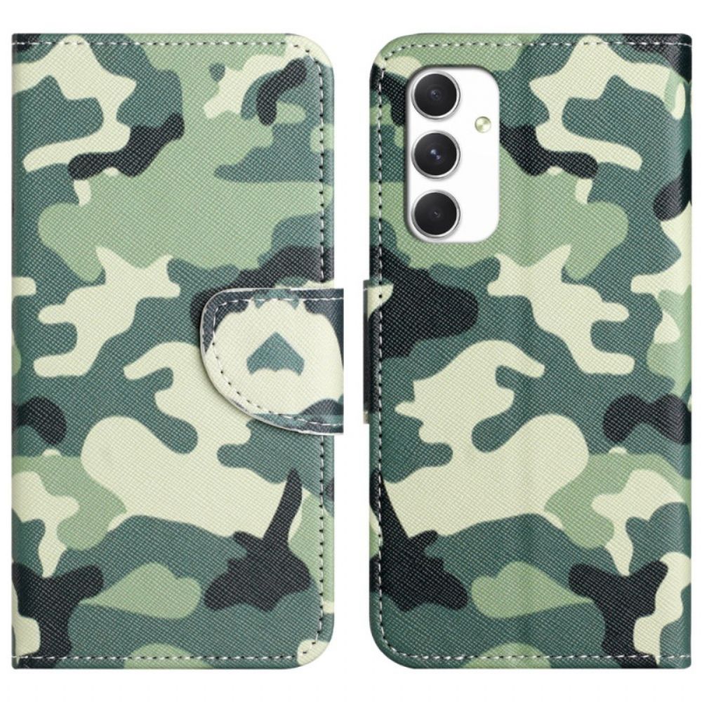 Flip Case Leren Samsung Galaxy A16 5g Camouflage