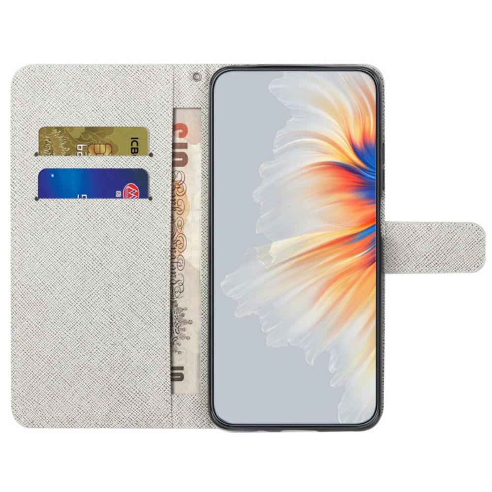 Flip Case Leren Samsung Galaxy A16 5g Maanbloemen