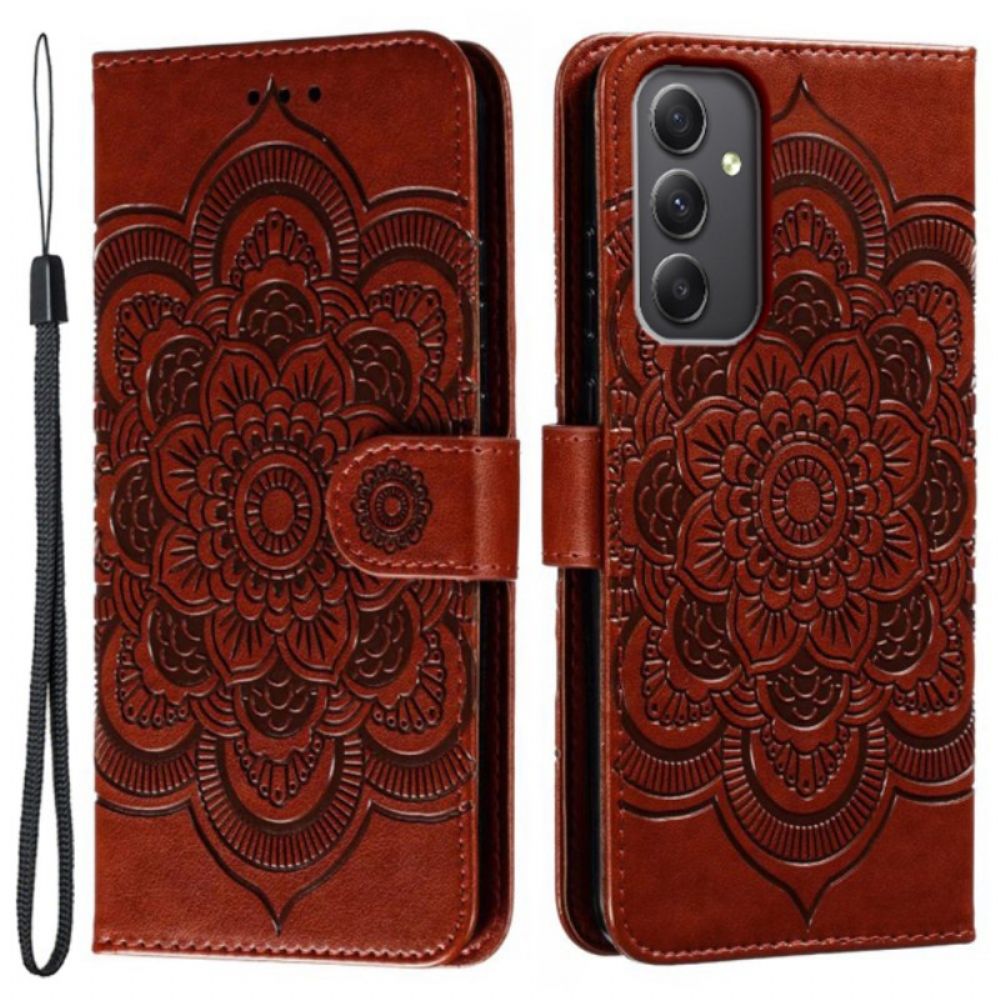 Flip Case Leren Samsung Galaxy A16 5g Mandala-bandpatroon