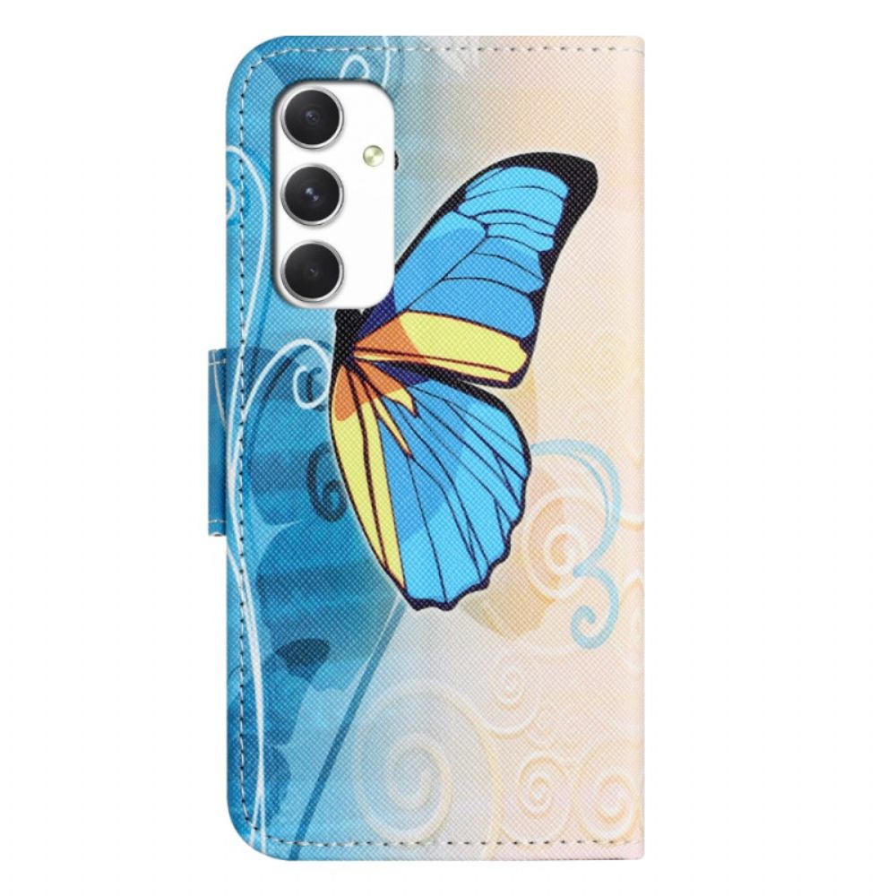 Flip Case Leren Samsung Galaxy A16 5g Vlinderpatroon