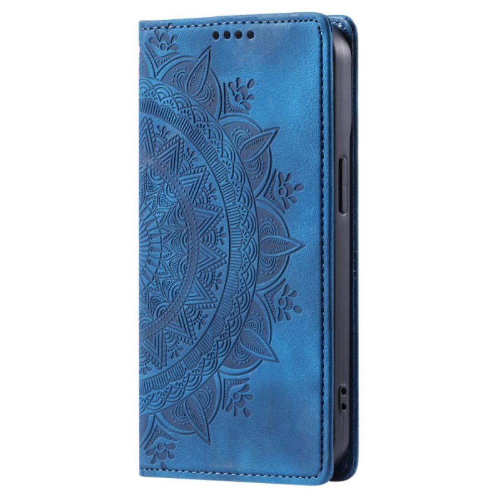 Folio-hoesje Samsung Galaxy A16 5g Telefoonhoesje Mandala-patroon Met Suède-effect