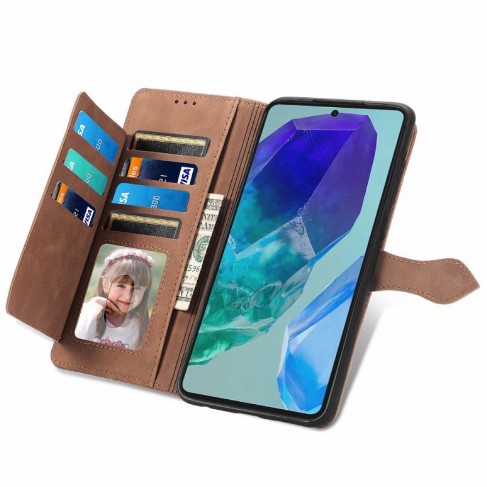 Folio-hoesje Samsung Galaxy A16 5g Telefoonhoesje Ritssluiting