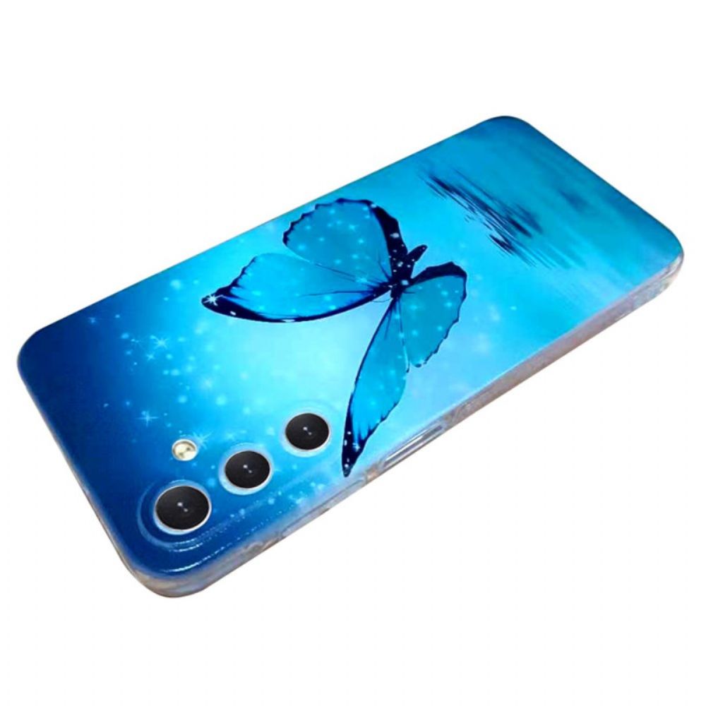 Hoesje Voor Samsung Galaxy A16 5g Blauwe Vlinder