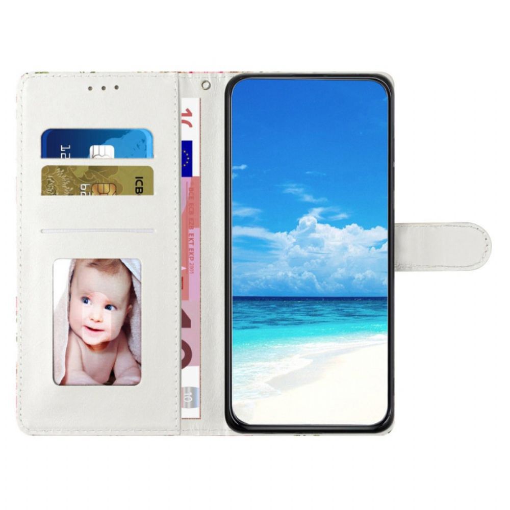 Leren Hoesje Samsung Galaxy A16 5g Abrikozenbloesems Bescherming Hoesje