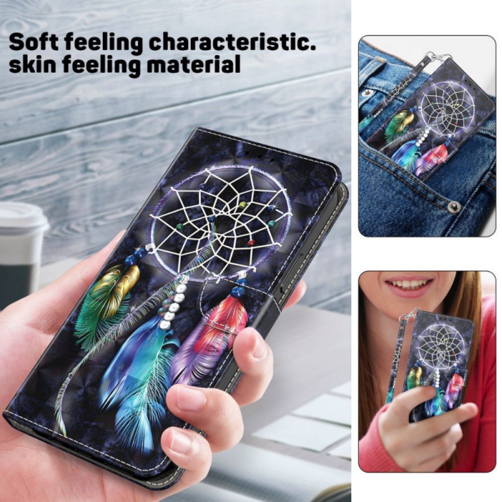 Leren Hoesje Samsung Galaxy A16 5g Dromenvanger In Lanièr Bescherming Hoesje