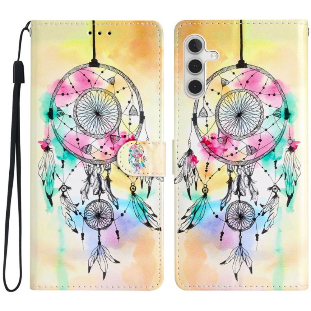 Leren Hoesje Samsung Galaxy A16 5g Dromenvanger Met Aquarelverf