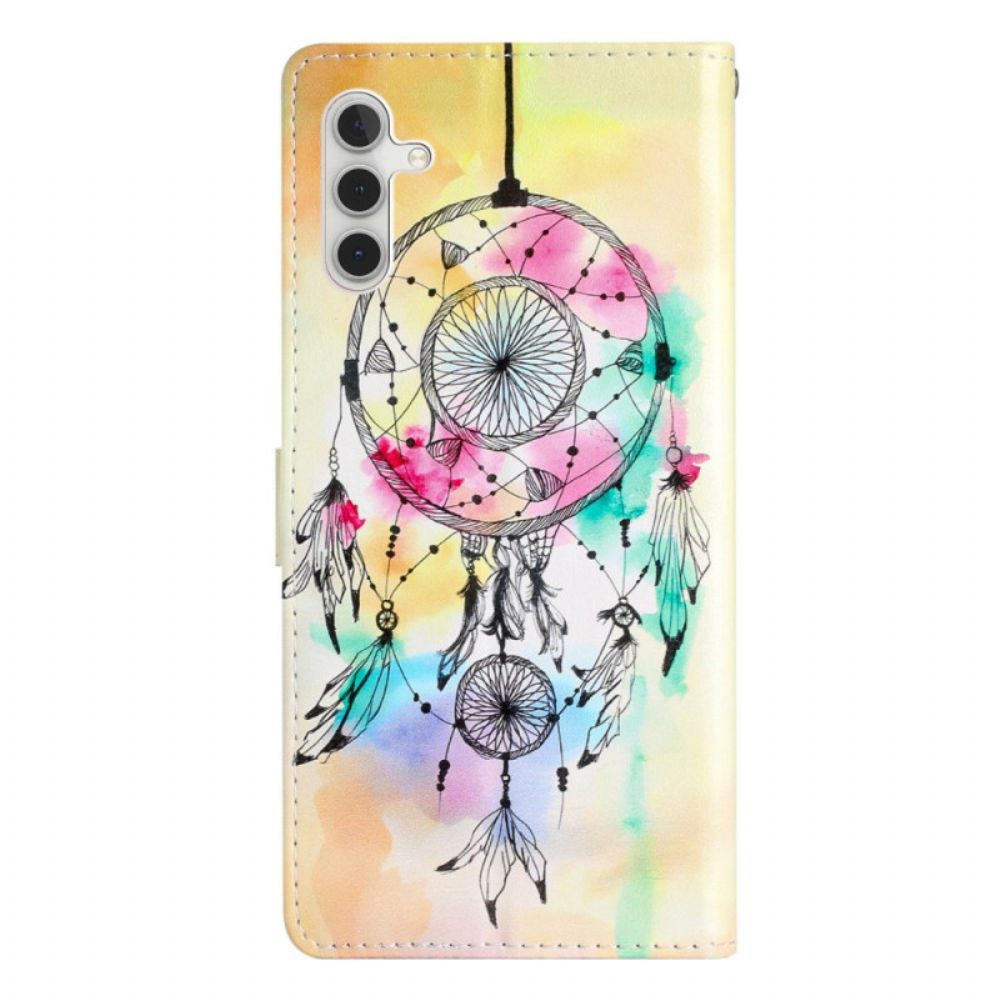 Leren Hoesje Samsung Galaxy A16 5g Dromenvanger Met Aquarelverf