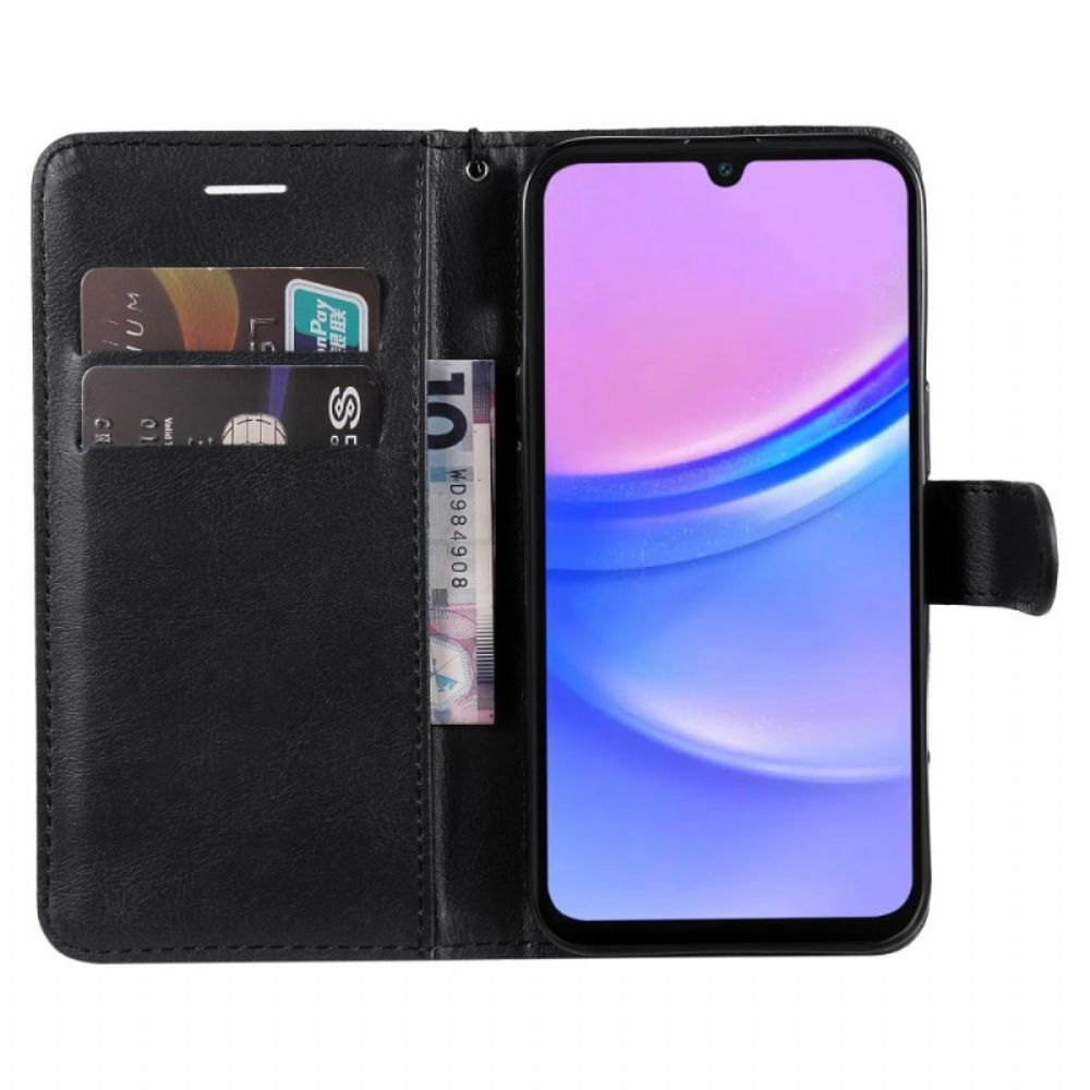 Leren Hoesje Samsung Galaxy A16 5g Effen Kunstleer Bescherming Hoesje