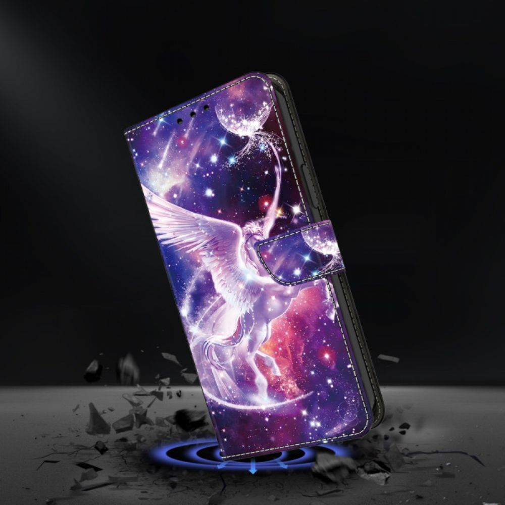 Leren Hoesje Samsung Galaxy A16 5g Kosmisch Paard Bescherming Hoesje