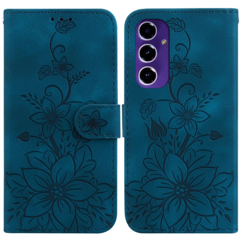 Leren Hoesje Samsung Galaxy A16 5g Leliebloemen Bescherming Hoesje