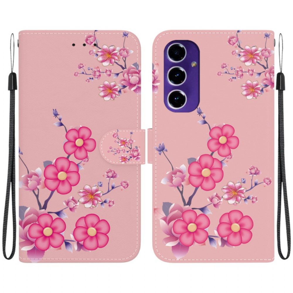 Leren Hoesje Samsung Galaxy A16 5g Sakura-patroon Bescherming Hoesje