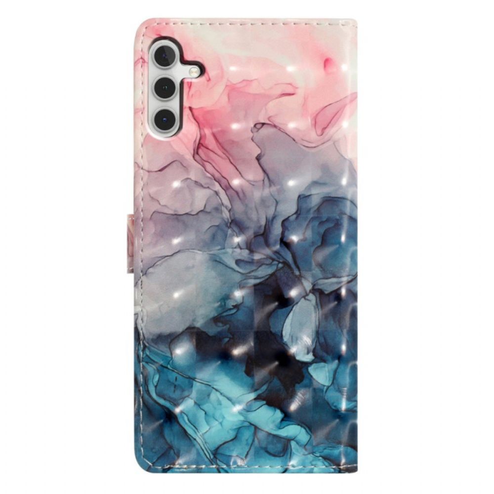 Leren Hoesje Samsung Galaxy A16 5g Waterverfmarmer Bescherming Hoesje