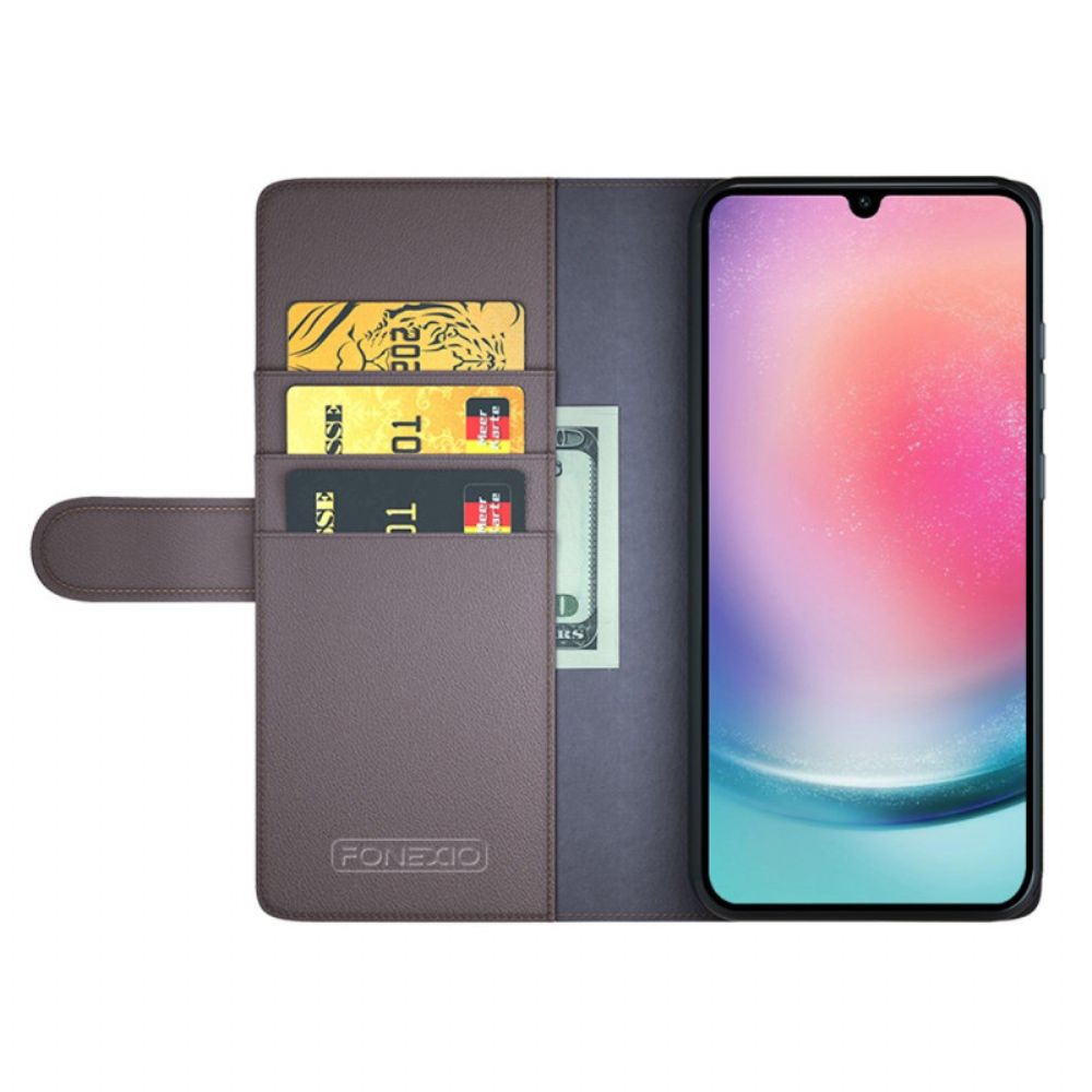 Leren Hoesje Voor Samsung Galaxy A16 5g Echt Leer