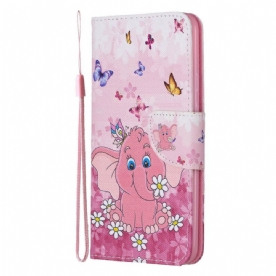 Flip Case voor Google Pixel 4 Babyolifant Roze