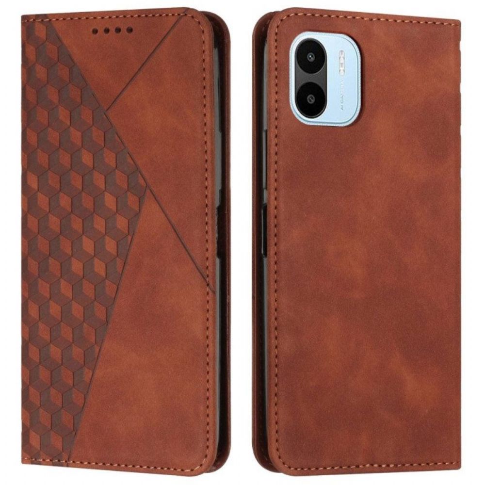 Bescherming Hoesje voor Xiaomi Redmi A1 Folio-hoesje Kubieke Stijl Skin-touch