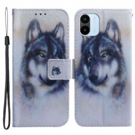 Flip Case voor Xiaomi Redmi A1 Aquarel Wolf