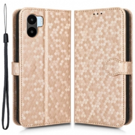 Folio-hoesje voor Xiaomi Redmi A1 Met Ketting Strappy-patroon In 3d