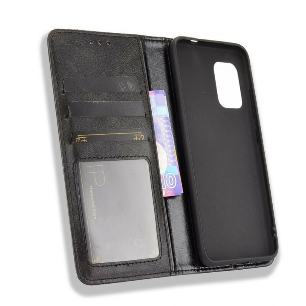 Bescherming Hoesje voor Asus Zenfone 8 Folio-hoesje Vintage Gestileerd Leereffect