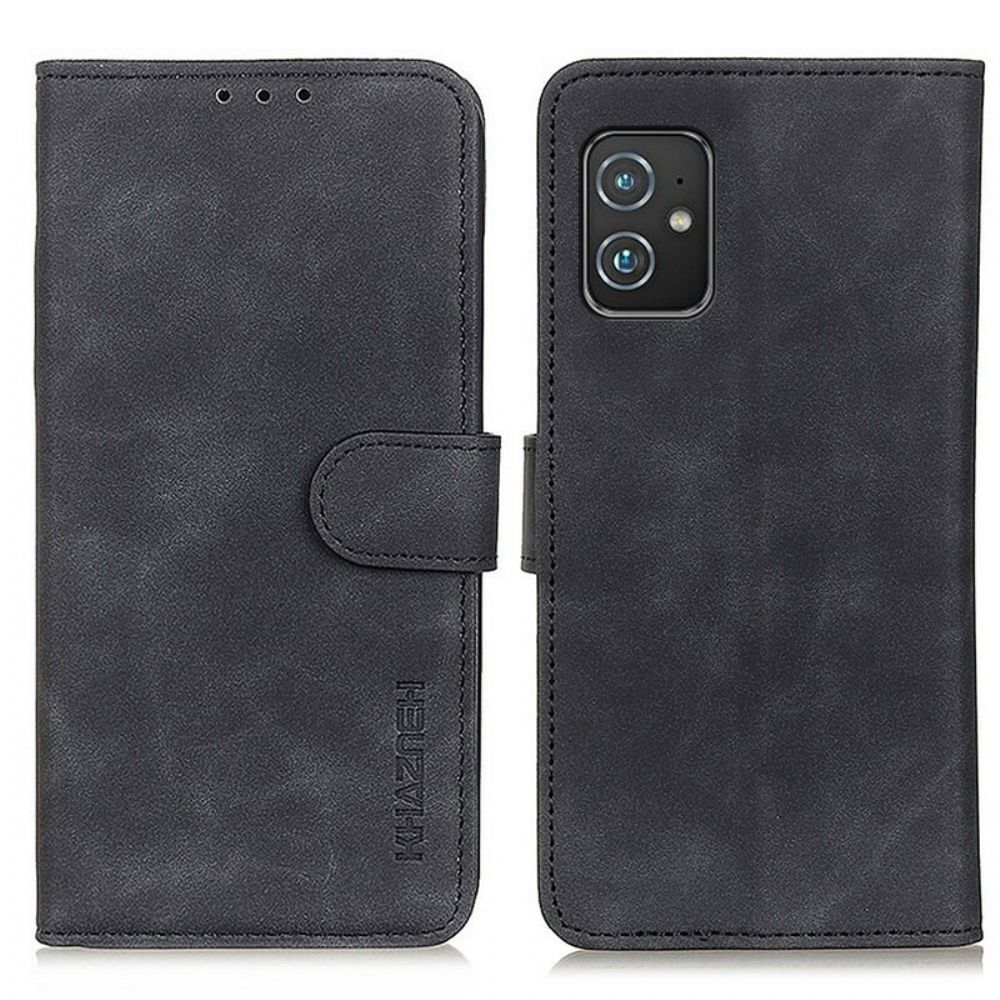 Flip Case voor Asus Zenfone 8 Mat Vintage Leereffect Khazneh