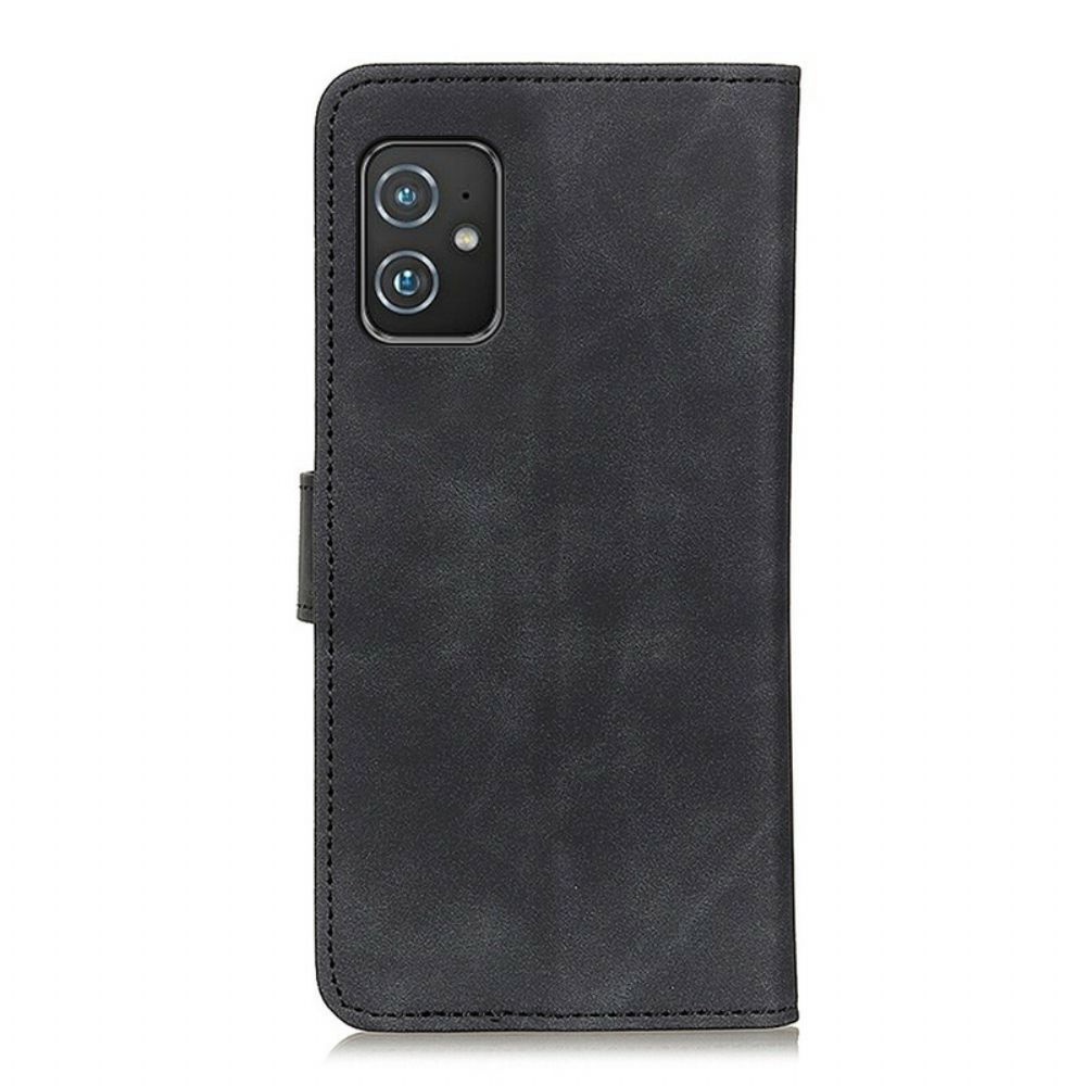 Flip Case voor Asus Zenfone 8 Mat Vintage Leereffect Khazneh