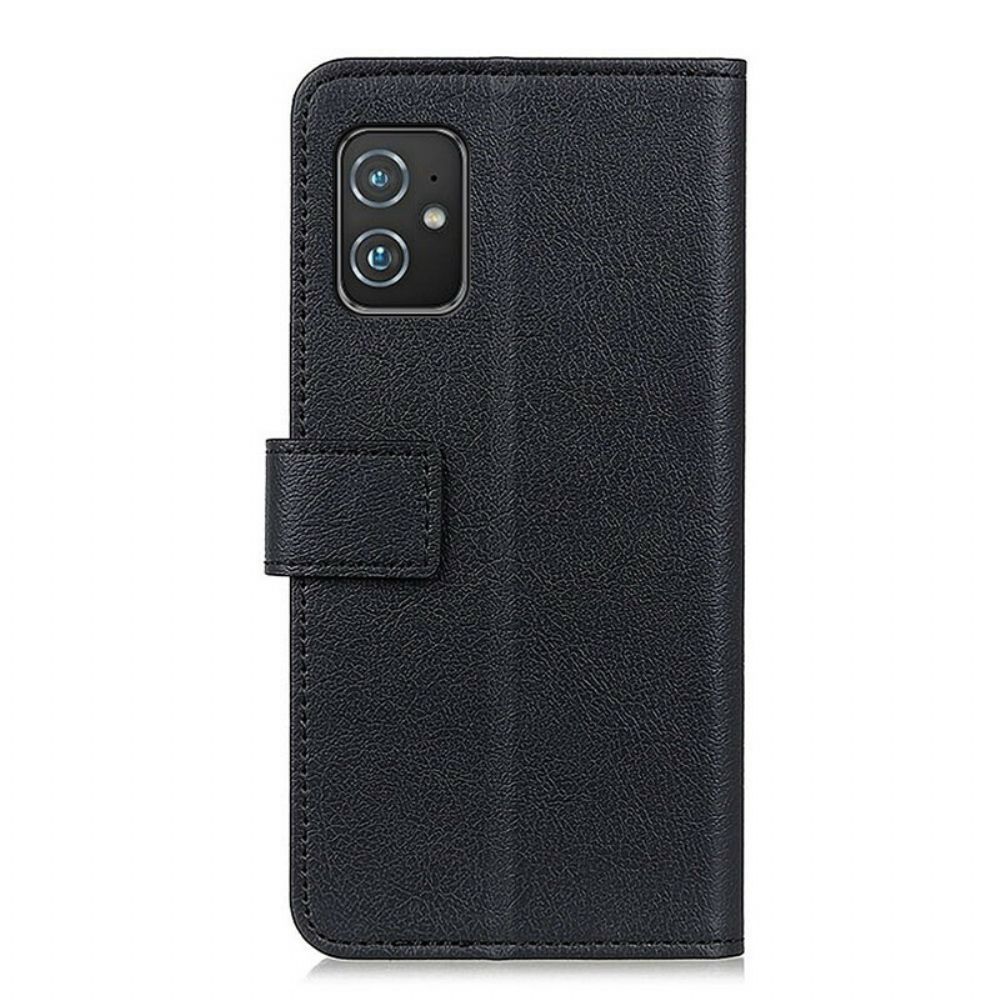 Leren Hoesje voor Asus Zenfone 8 Eenvoudig Leereffect