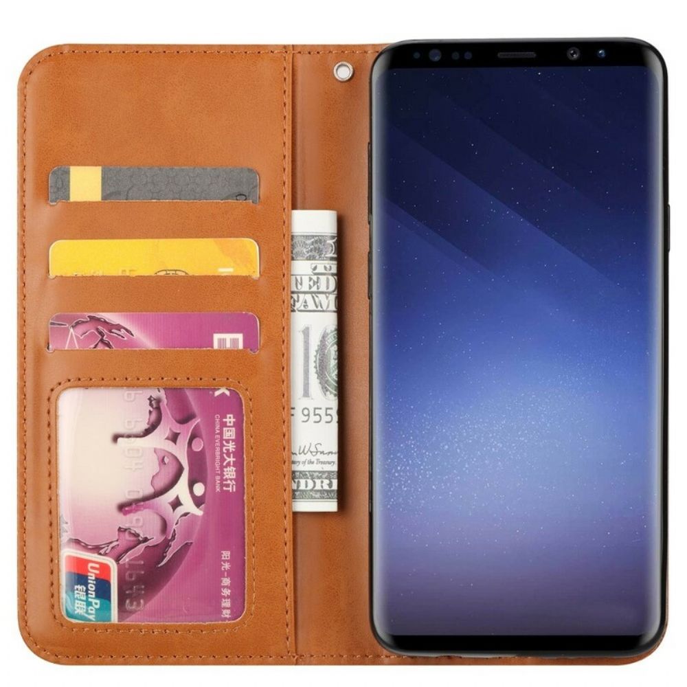 Bescherming Hoesje voor Samsung Galaxy S9 Plus Folio-hoesje Kunstleer Kaarthouder