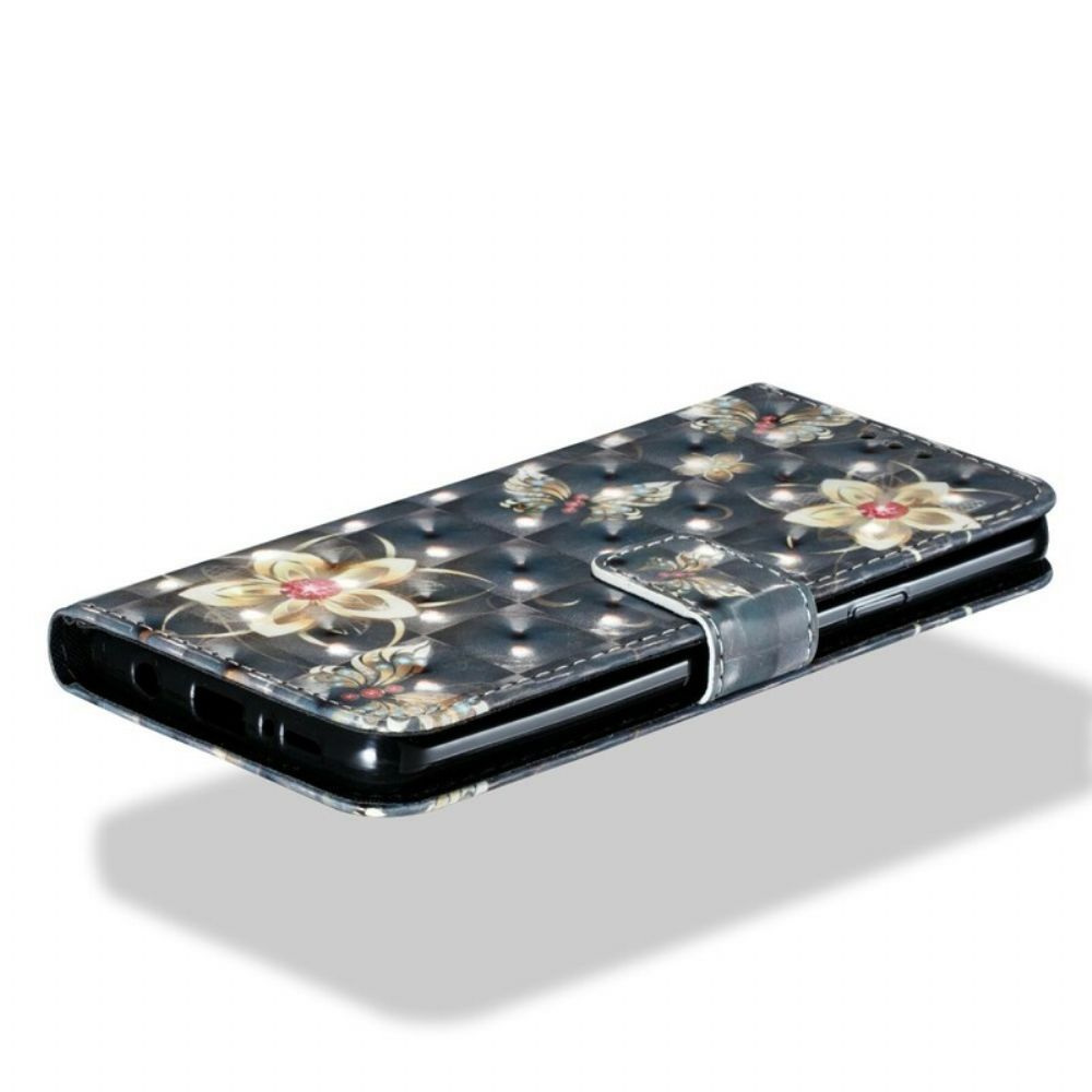 Folio-hoesje voor Samsung Galaxy S9 Plus Retro Kleurrijke Bloemen