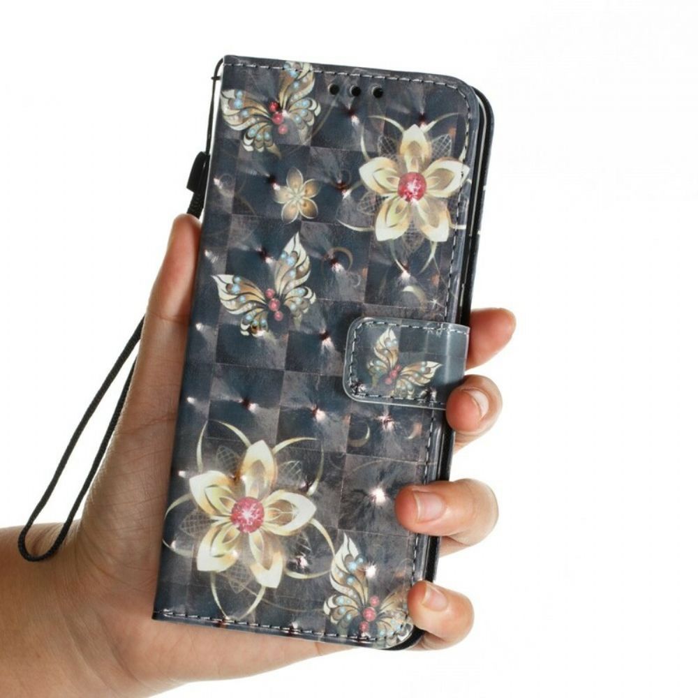 Folio-hoesje voor Samsung Galaxy S9 Plus Retro Kleurrijke Bloemen