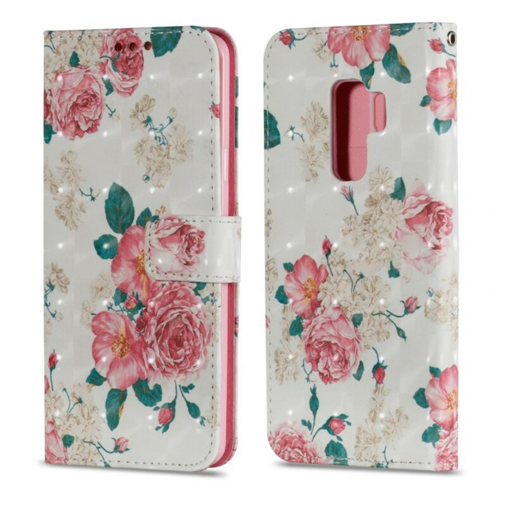 Folio-hoesje voor Samsung Galaxy S9 Plus Vrijheidsbloemen