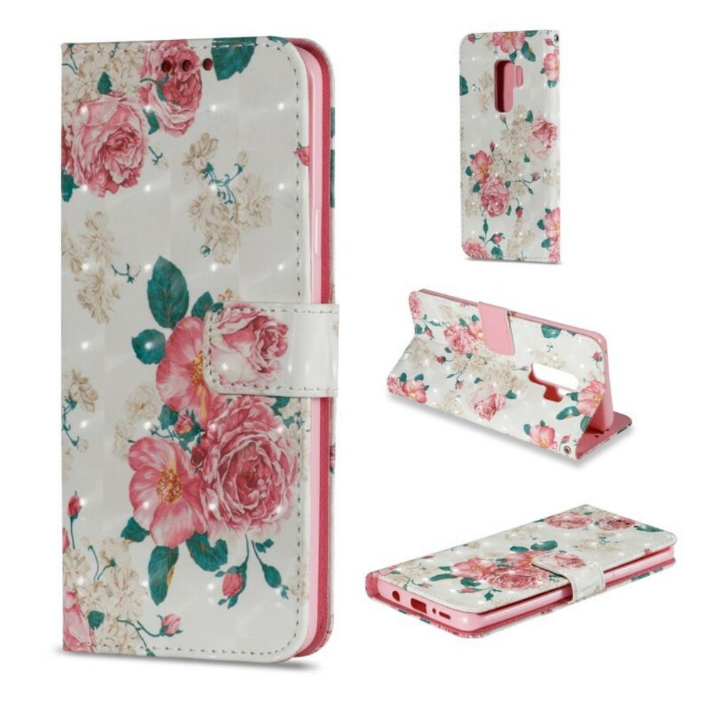 Folio-hoesje voor Samsung Galaxy S9 Plus Vrijheidsbloemen