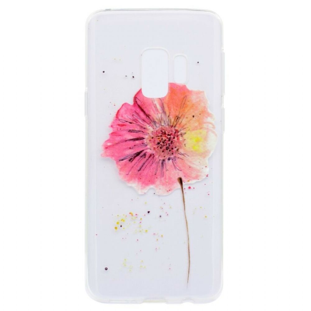 Hoesje voor Samsung Galaxy S9 Plus Naadloos Aquarel Bloemenpatroon