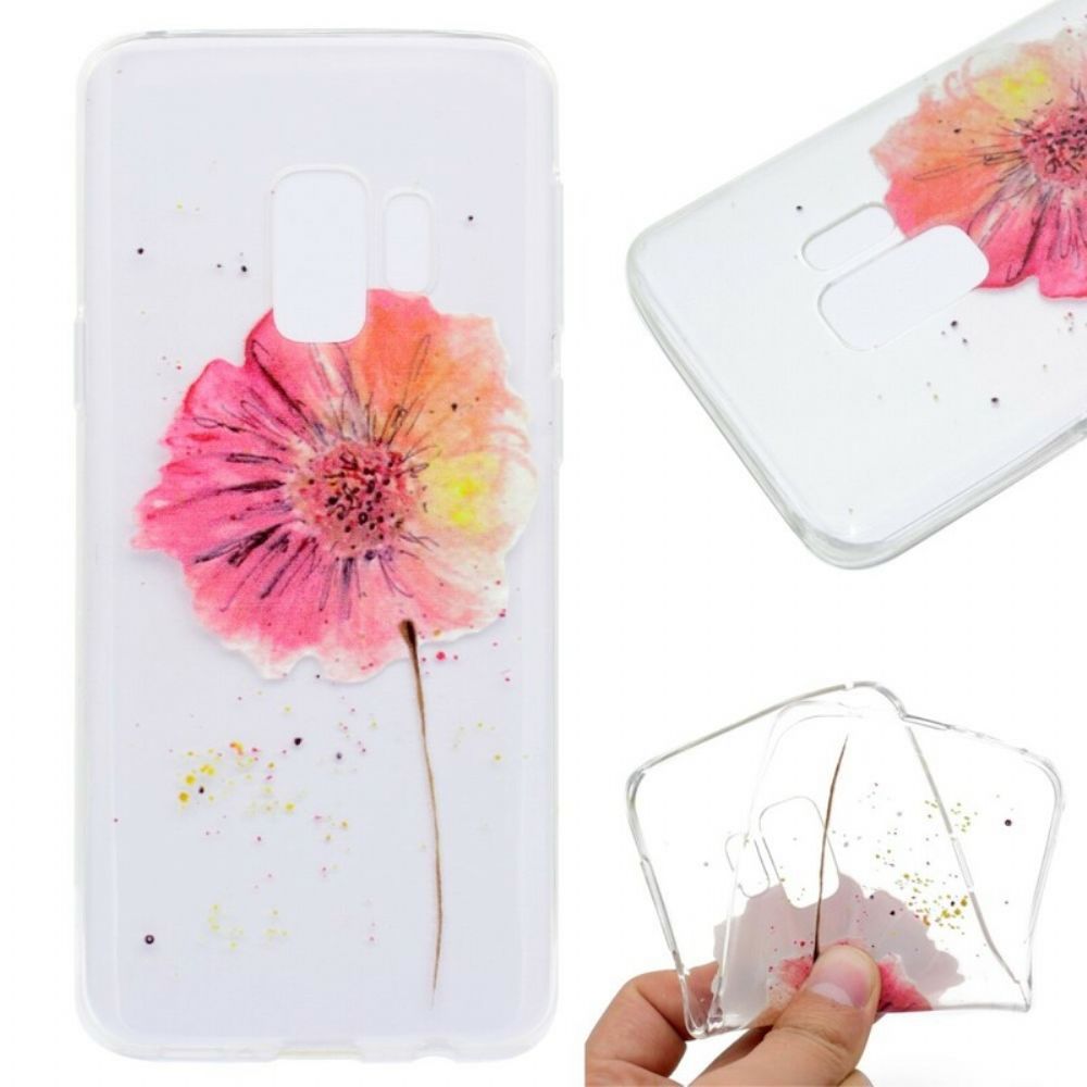 Hoesje voor Samsung Galaxy S9 Plus Naadloos Aquarel Bloemenpatroon