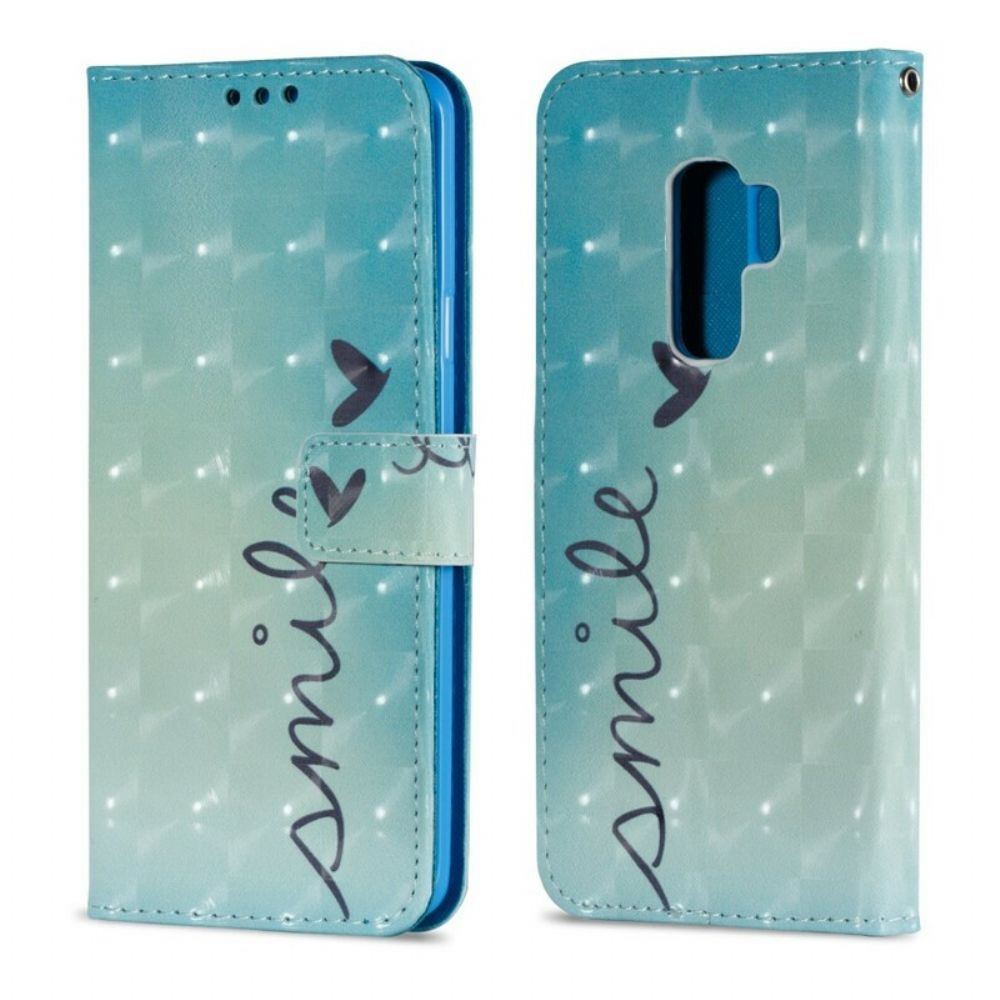 Leren Hoesje voor Samsung Galaxy S9 Plus Glimlach