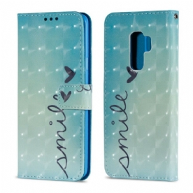 Leren Hoesje voor Samsung Galaxy S9 Plus Glimlach