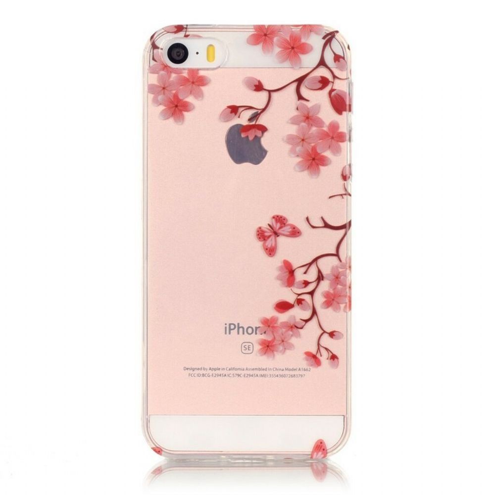 Hoesje voor iPhone SE / 5 / 5S Bloeiende Boom Transparant