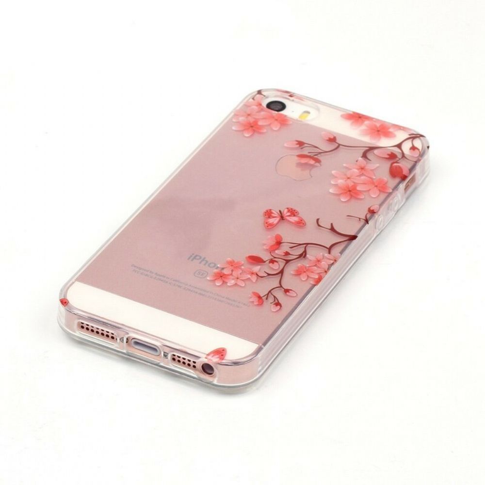 Hoesje voor iPhone SE / 5 / 5S Bloeiende Boom Transparant