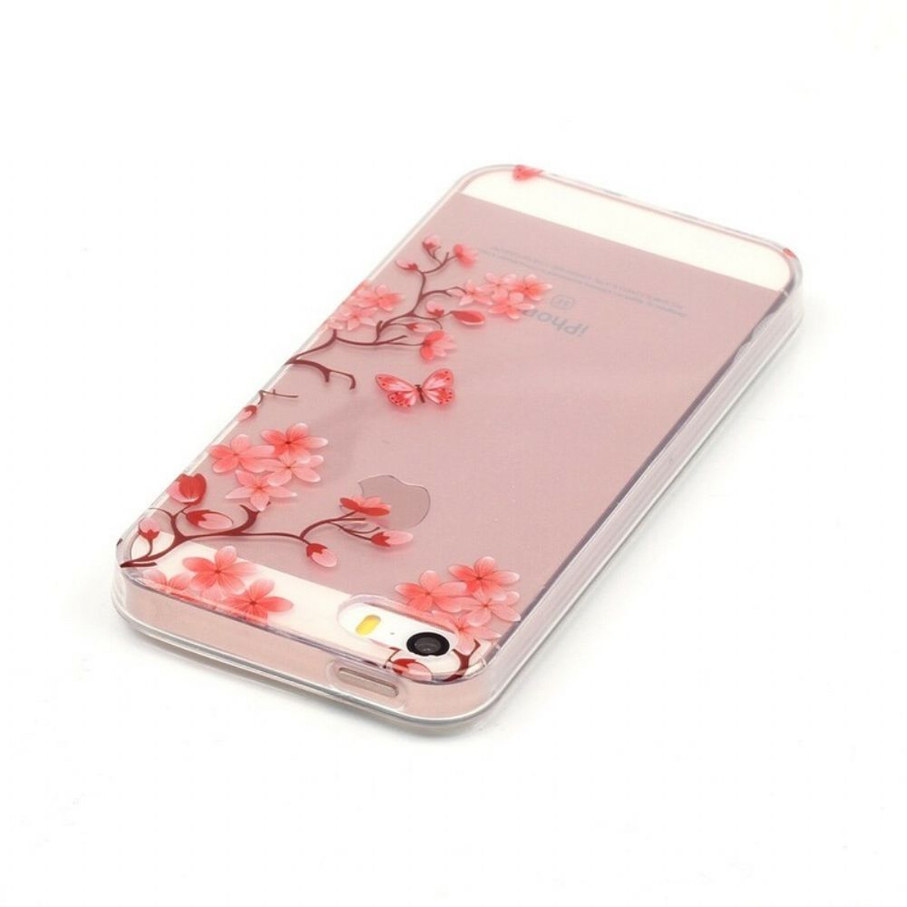 Hoesje voor iPhone SE / 5 / 5S Bloeiende Boom Transparant