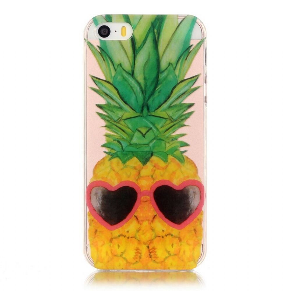 Hoesje voor iPhone SE / 5 / 5S Transparante Incognito Ananas