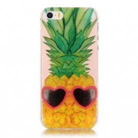 Hoesje voor iPhone SE / 5 / 5S Transparante Incognito Ananas