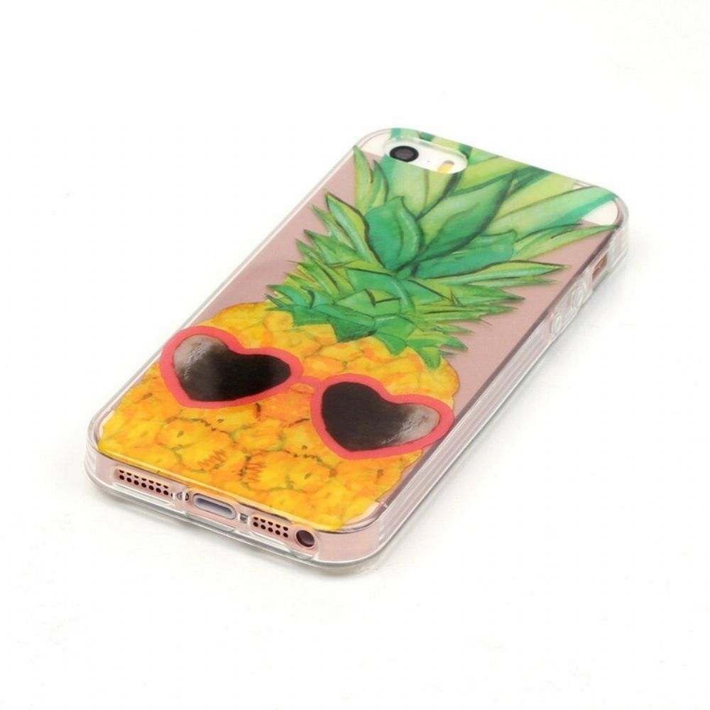 Hoesje voor iPhone SE / 5 / 5S Transparante Incognito Ananas