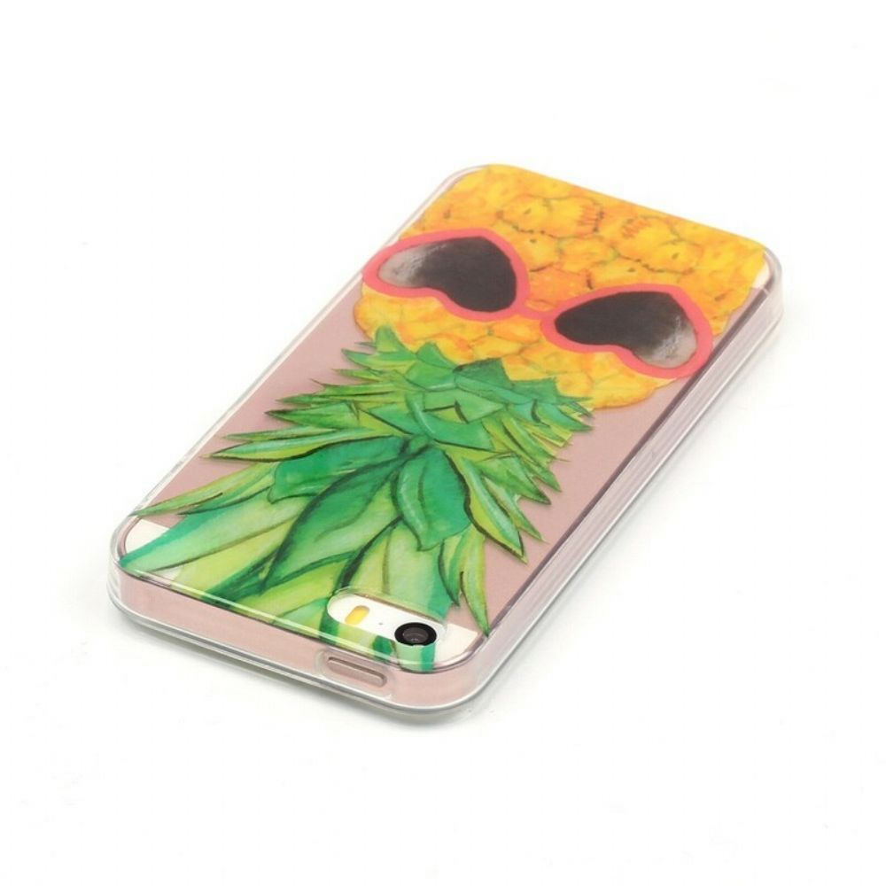 Hoesje voor iPhone SE / 5 / 5S Transparante Incognito Ananas