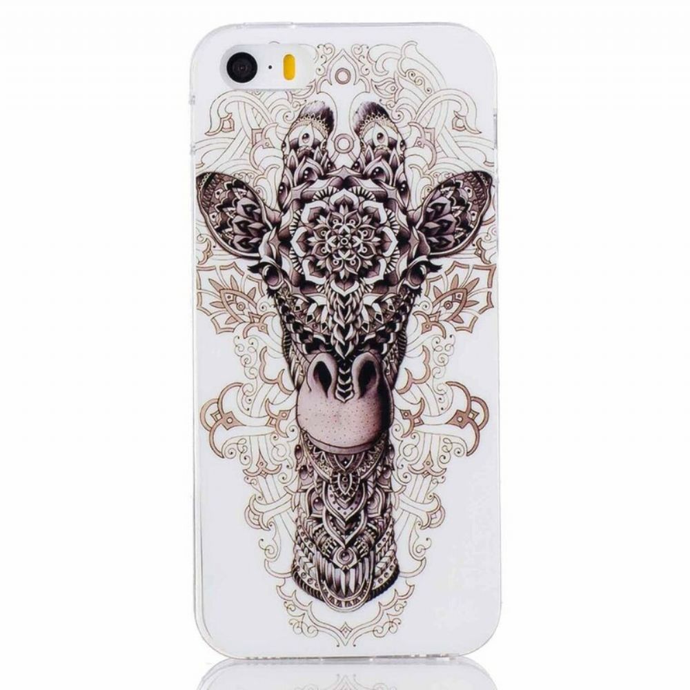 Hoesje voor iPhone SE / 5 / 5S Tribale Giraf