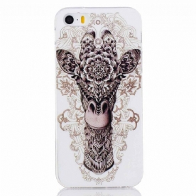 Hoesje voor iPhone SE / 5 / 5S Tribale Giraf