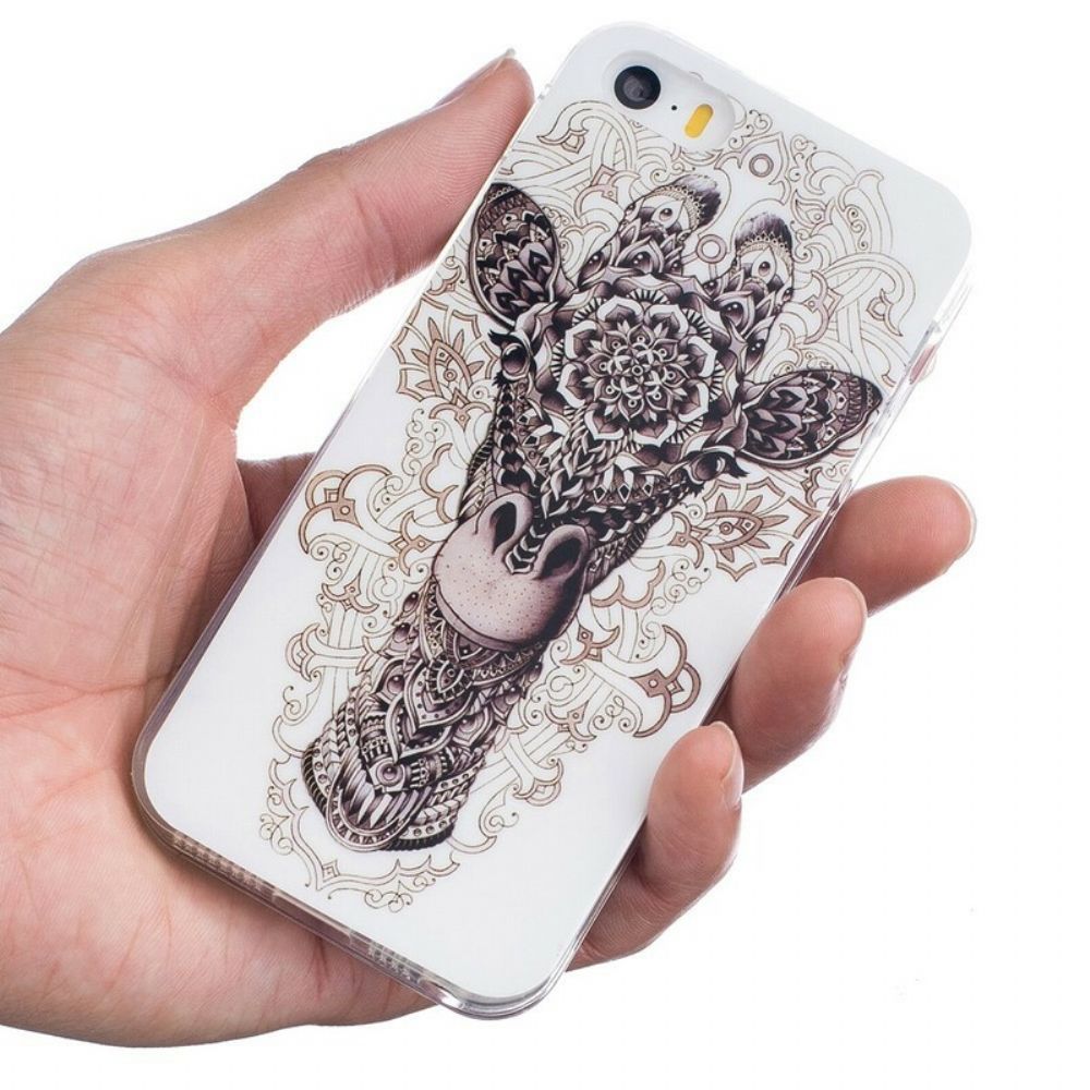 Hoesje voor iPhone SE / 5 / 5S Tribale Giraf