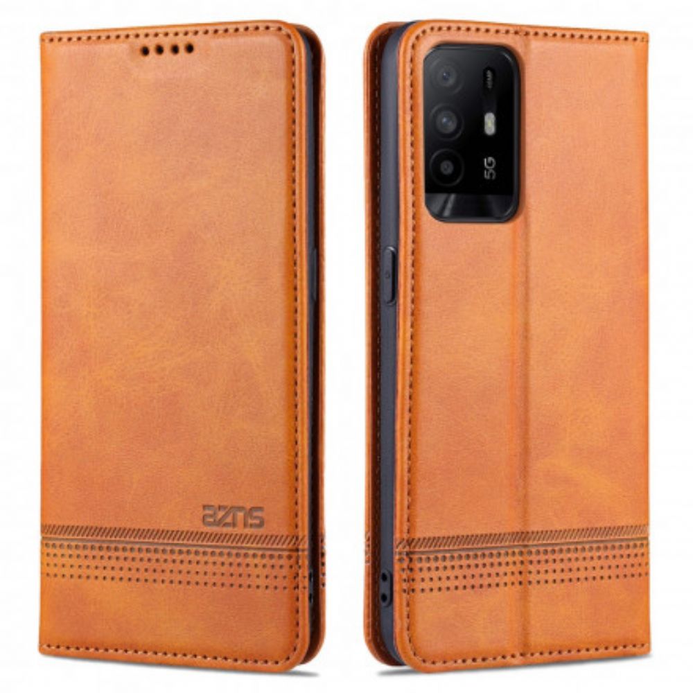 Bescherming Hoesje voor Oppo A94 5G Folio-hoesje Azns Lederen Stijl