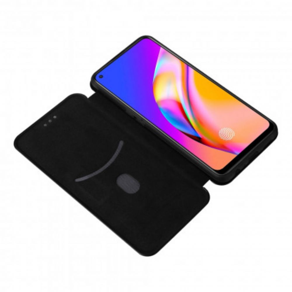 Bescherming Hoesje voor Oppo A94 5G Folio-hoesje Gekleurde Carbon Silicone