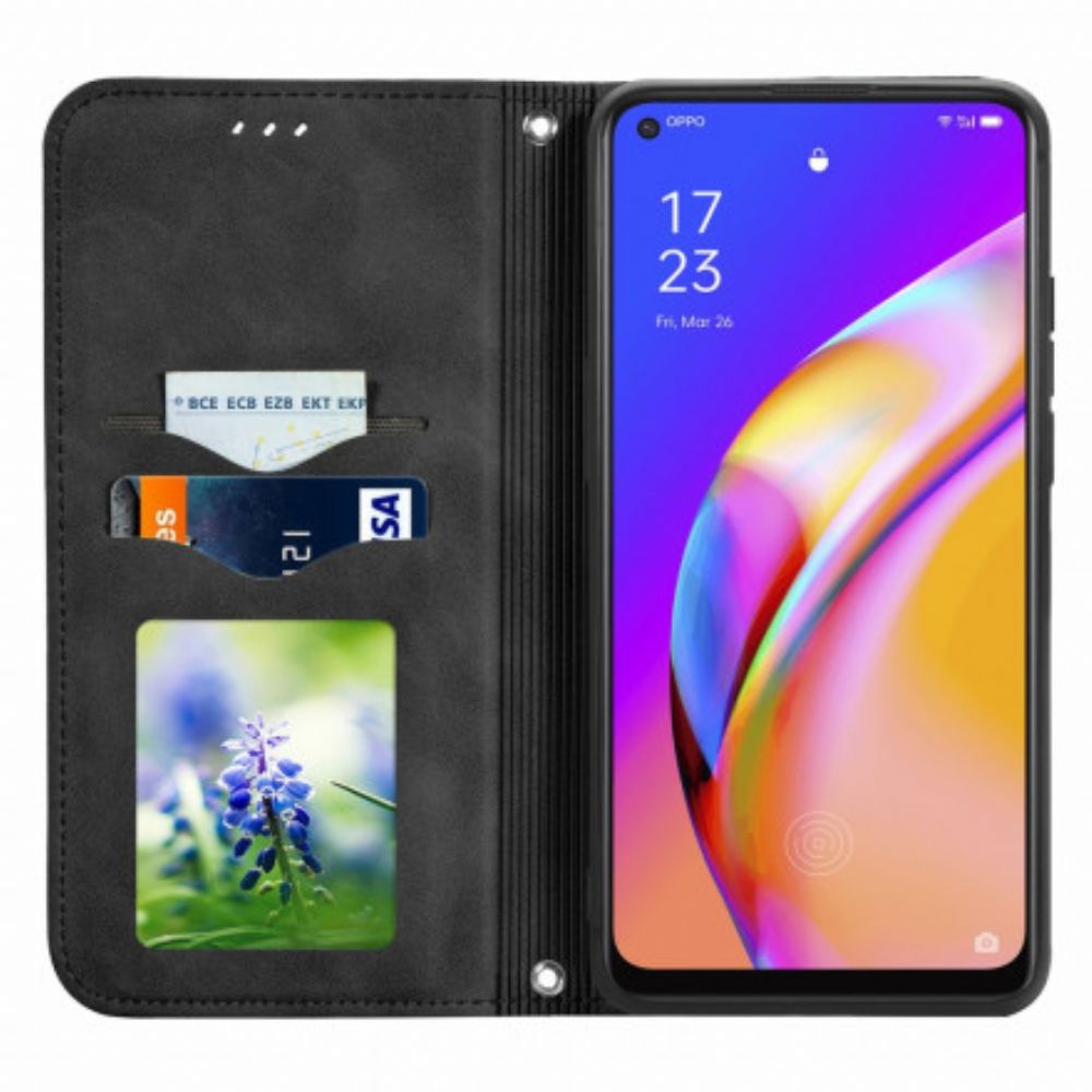 Bescherming Hoesje voor Oppo A94 5G Folio-hoesje Skin-touch